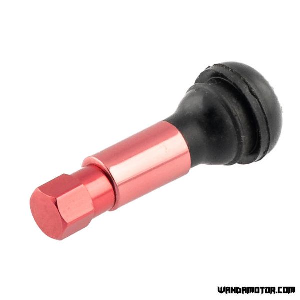 Tubeless valve straight red